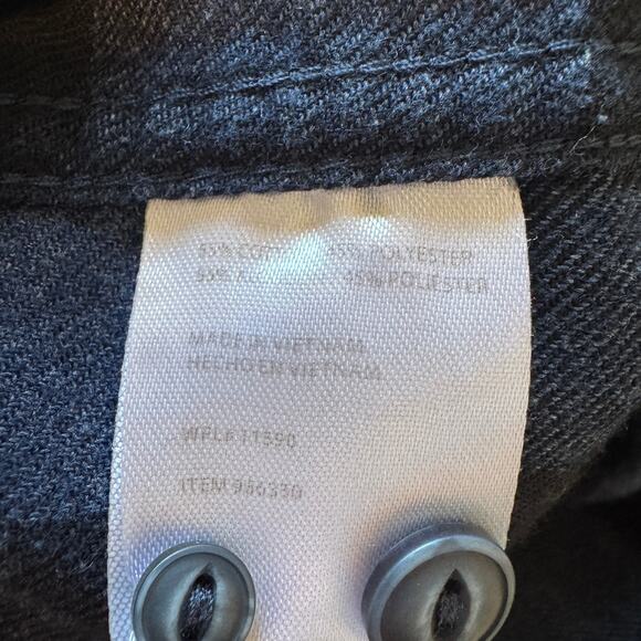 Weatherproof Vintage Blue Black Flannel Shirt XL Button Down Plaid Workwear - Picture 9 of 10